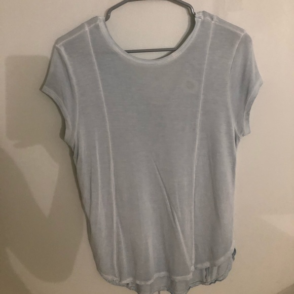 light blue top with cross back - Picture 3 of 4